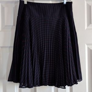 The Limited A-line chiffon polka dot skirt
